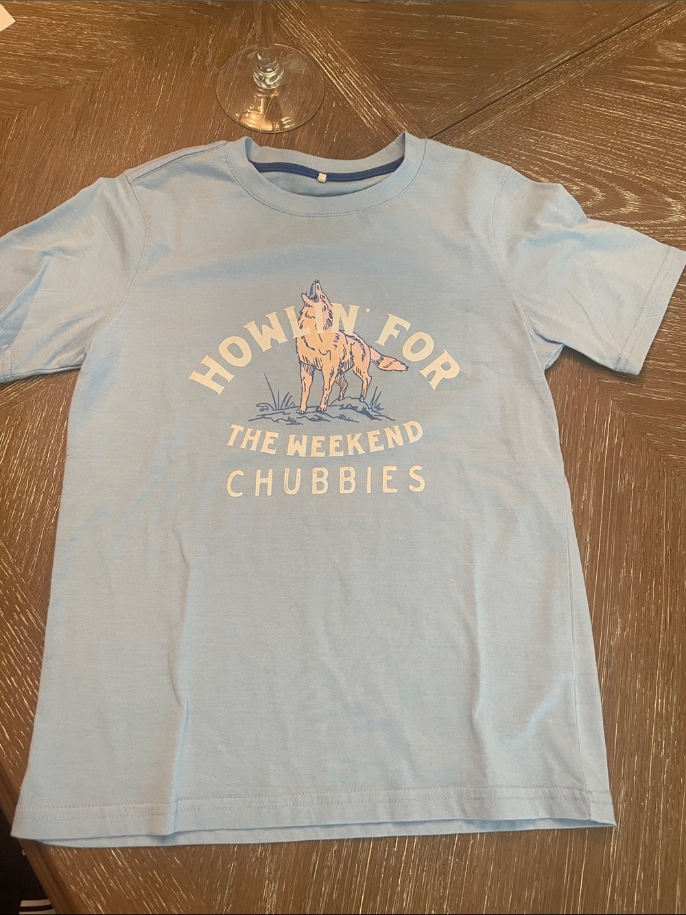 chubbies Light Blue Kids Graphic Tee with Howlin' Wolf Print